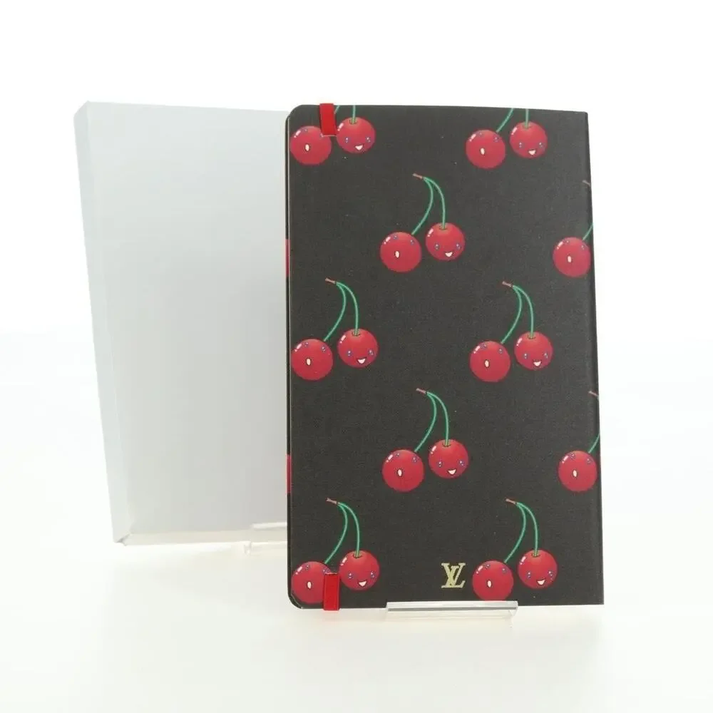 Louis Vuitton Collector Cherry Print Notebook MM Jane Canvas Gi1371 Brown